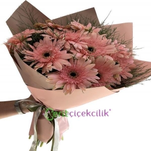  Kemer Çiçekçiler - Pembe Gerbera Buket