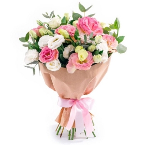  Kemer Çiçek Siparişi - Şık Beyaz Gül Lilyum Gerbera Buket