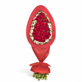 Kemer Çiçek Gönder Kırmızı Beyaz Düğün & Açılış Çelenği
